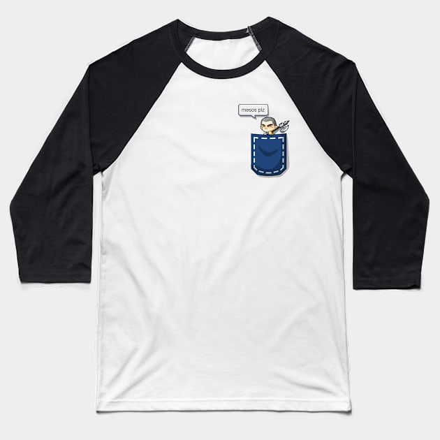 Mesos Plz Pocket Baseball T-Shirt by nigiart